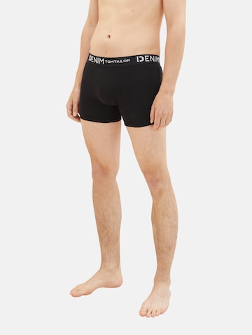 TOM TAILOR DENIM Boxer shorts in Black: front