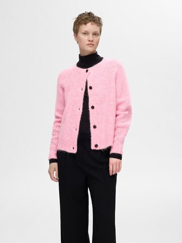 SELECTED Strickjacke 'SLFLULU' in Pink: Vorderseite