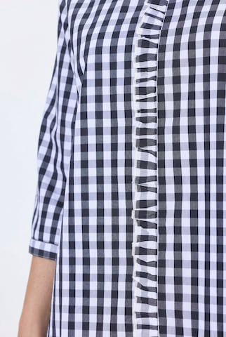 Ulla Popken Trachtenbluse in Schwarz
