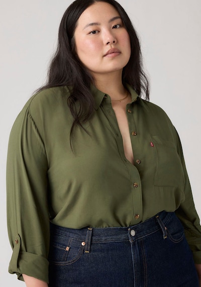 Levi's® Plus Bluse in oliv, Produktansicht