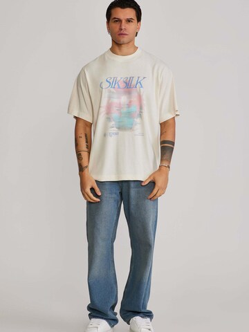 SikSilk Shirt 'Graphic' in Beige