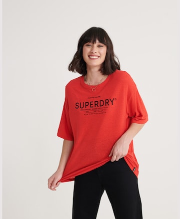 Superdry Shirt in Rood: voorkant