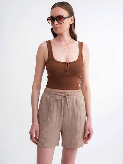 MixRay Calças em bege escuro, Vista do artigo