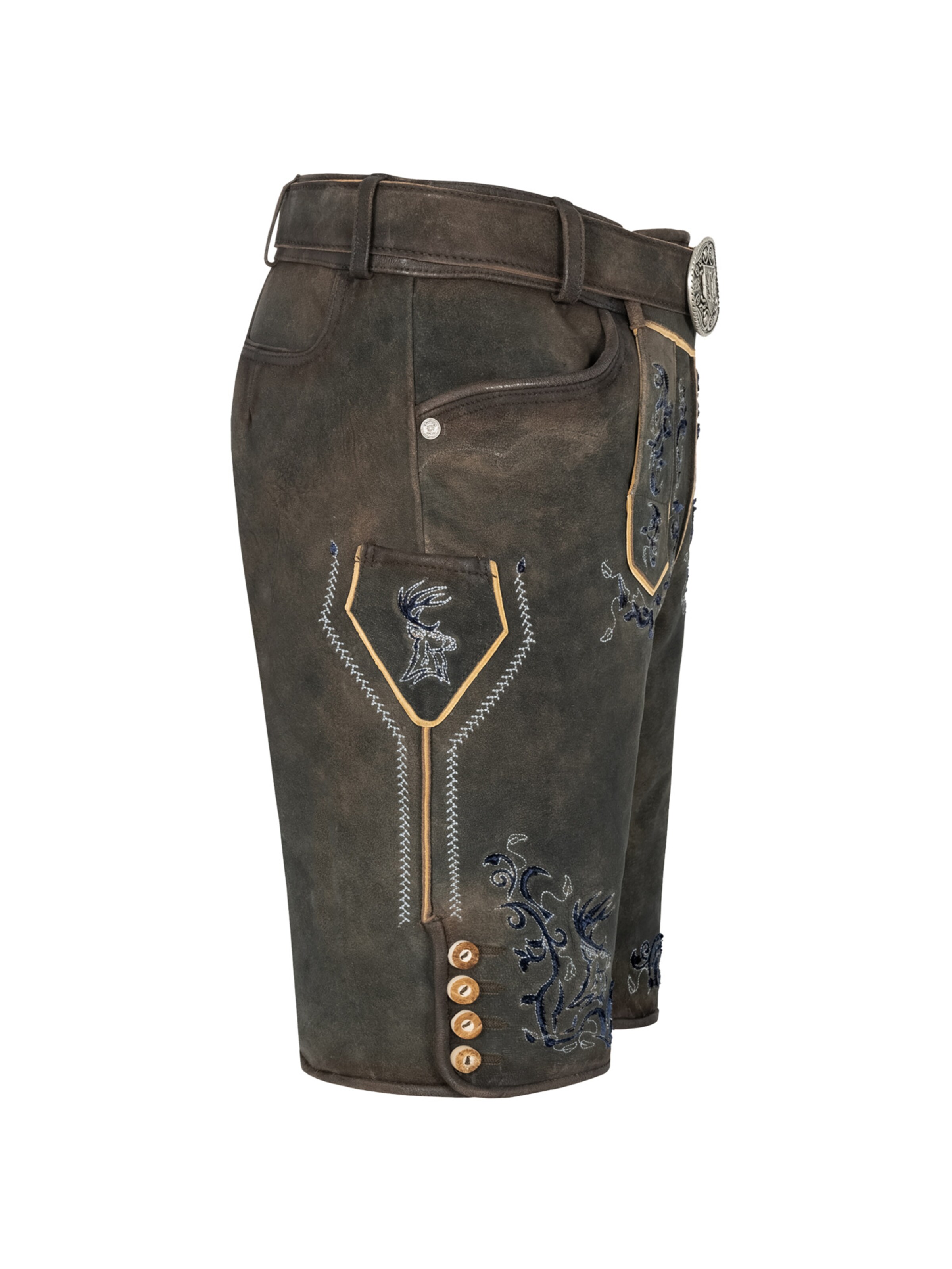 Krüger Buam Regular Traditional pants 'Ismael' in Grey