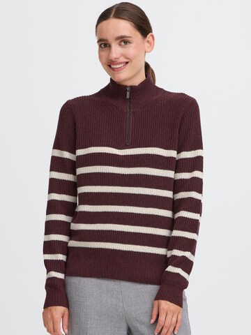 Pull-over 'Sanva' Oxmo en marron : devant