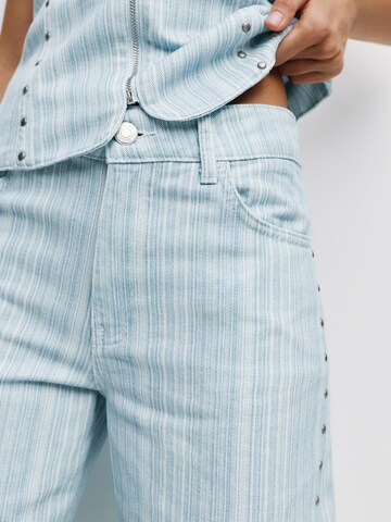 Wide Leg Jean Pull&Bear en bleu