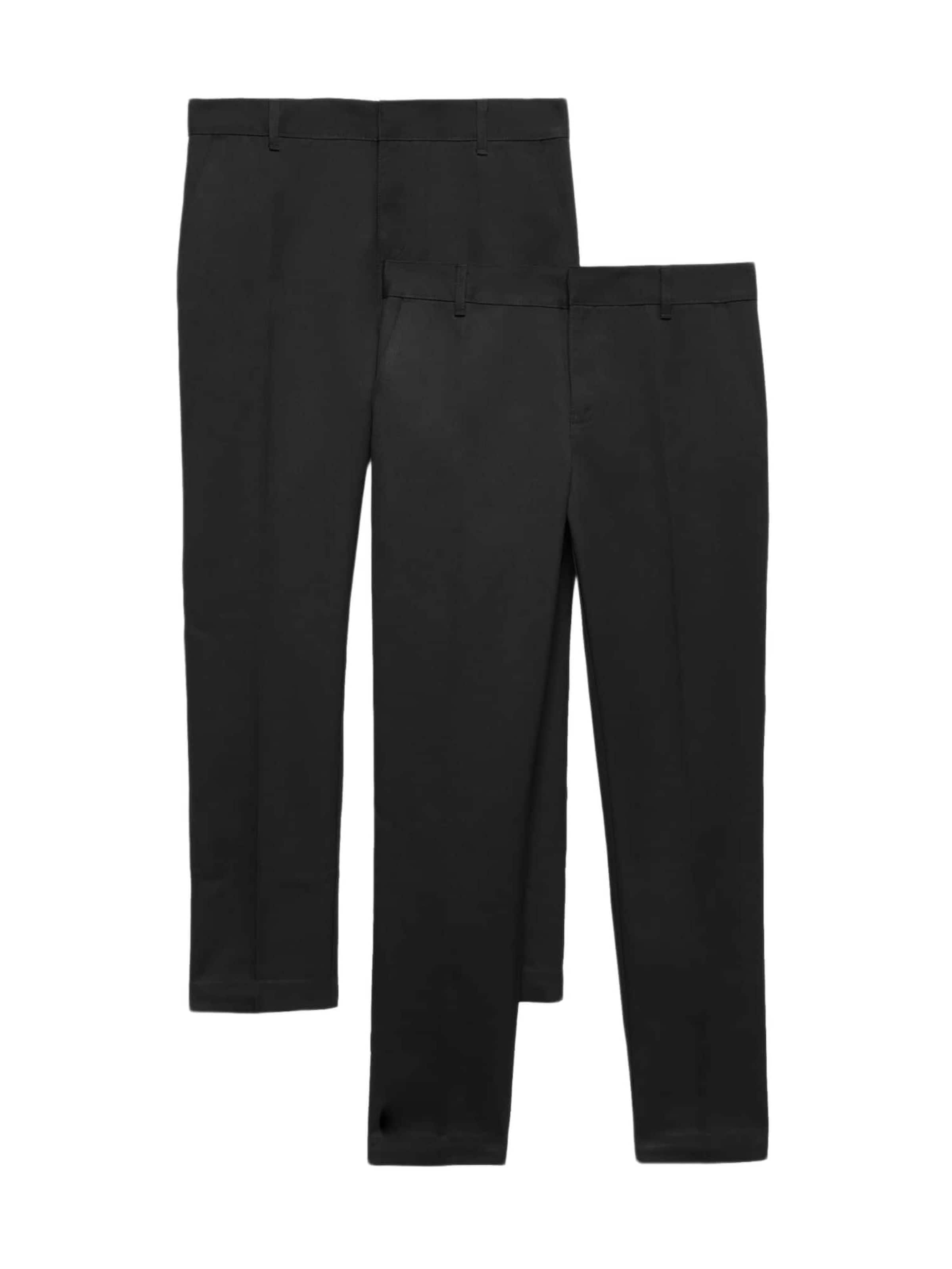 Marks & Spencer Regular Broek in Zwart: voorkant