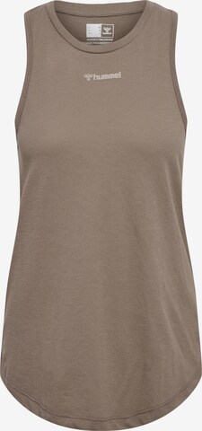 Hummel Sports Top in Brown: front