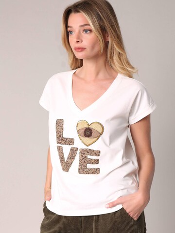 T-shirt ' MYKAMORE ' Deeluxe en blanc