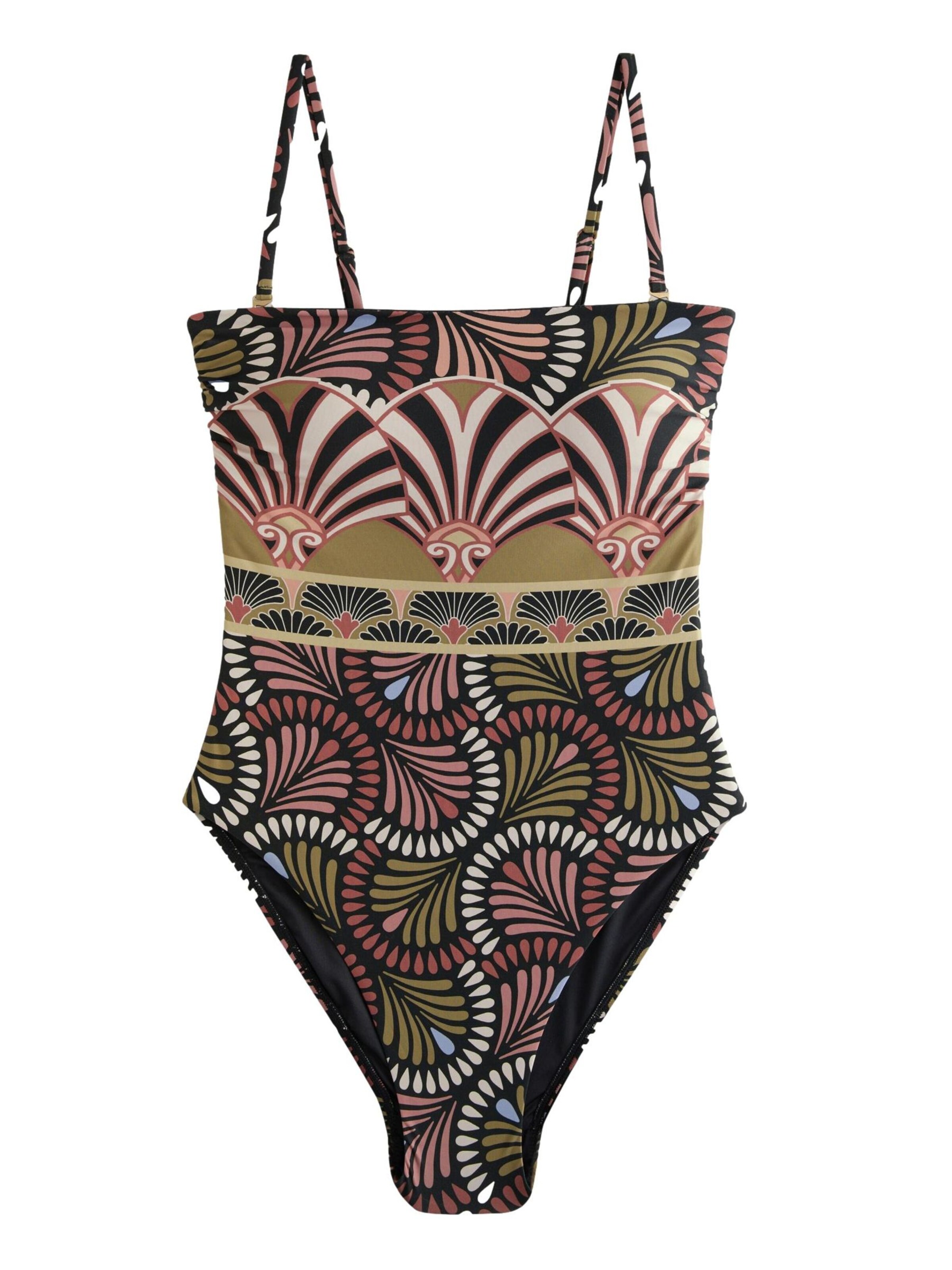 Next Bandeau Strój kąpielowy w kolorze różowy: przód