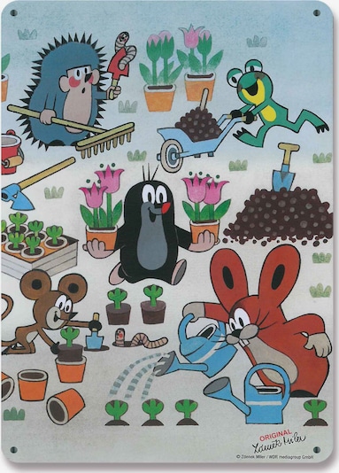 LOGOSHIRT Blechschild 'Der kleine Maulwurf - Garten' in One Size in mischfarben, Produktansicht