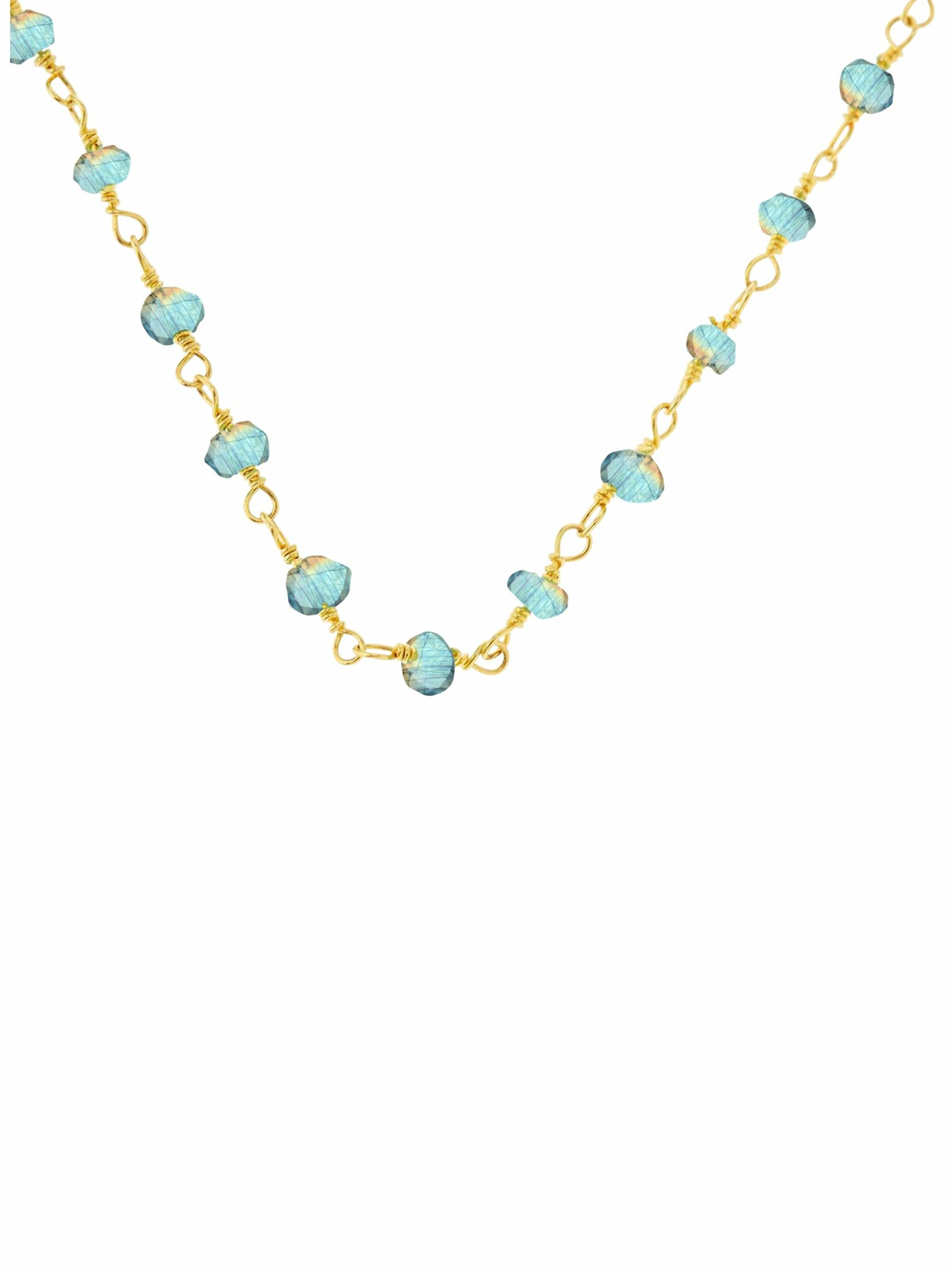 Gemshine Necklace 'Labradorit' in Gold