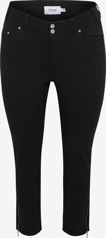 Coupe slim Pantalon 'Zalin Pa 4' Fransa en noir : devant