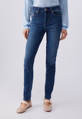 Skinny Jean Liu Jo en bleu : devant