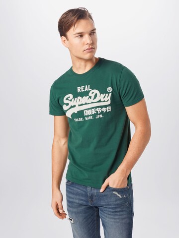 Superdry Ozke Majica | zelena barva: sprednja stran