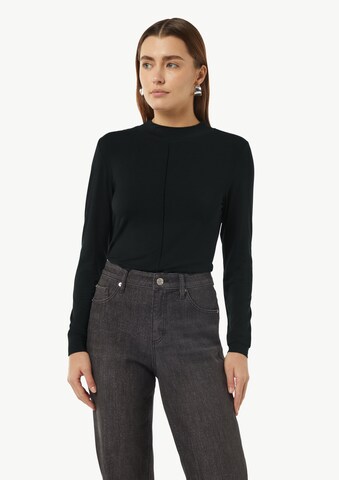 comma casual identity Shirt in Zwart: voorkant