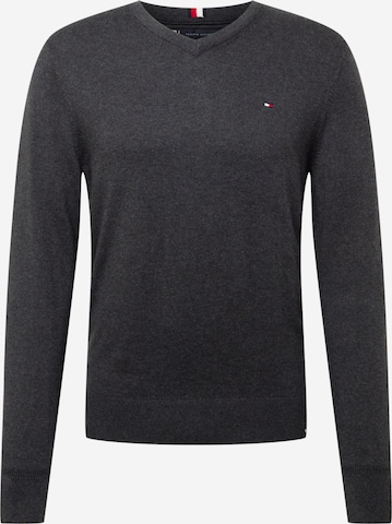 TOMMY HILFIGER Sweater 'Pima' in Grey: front