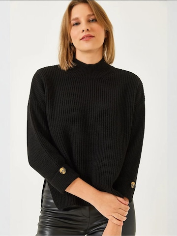 Bianco LucciPulover 'Pullover' - crna boja: prednji dio