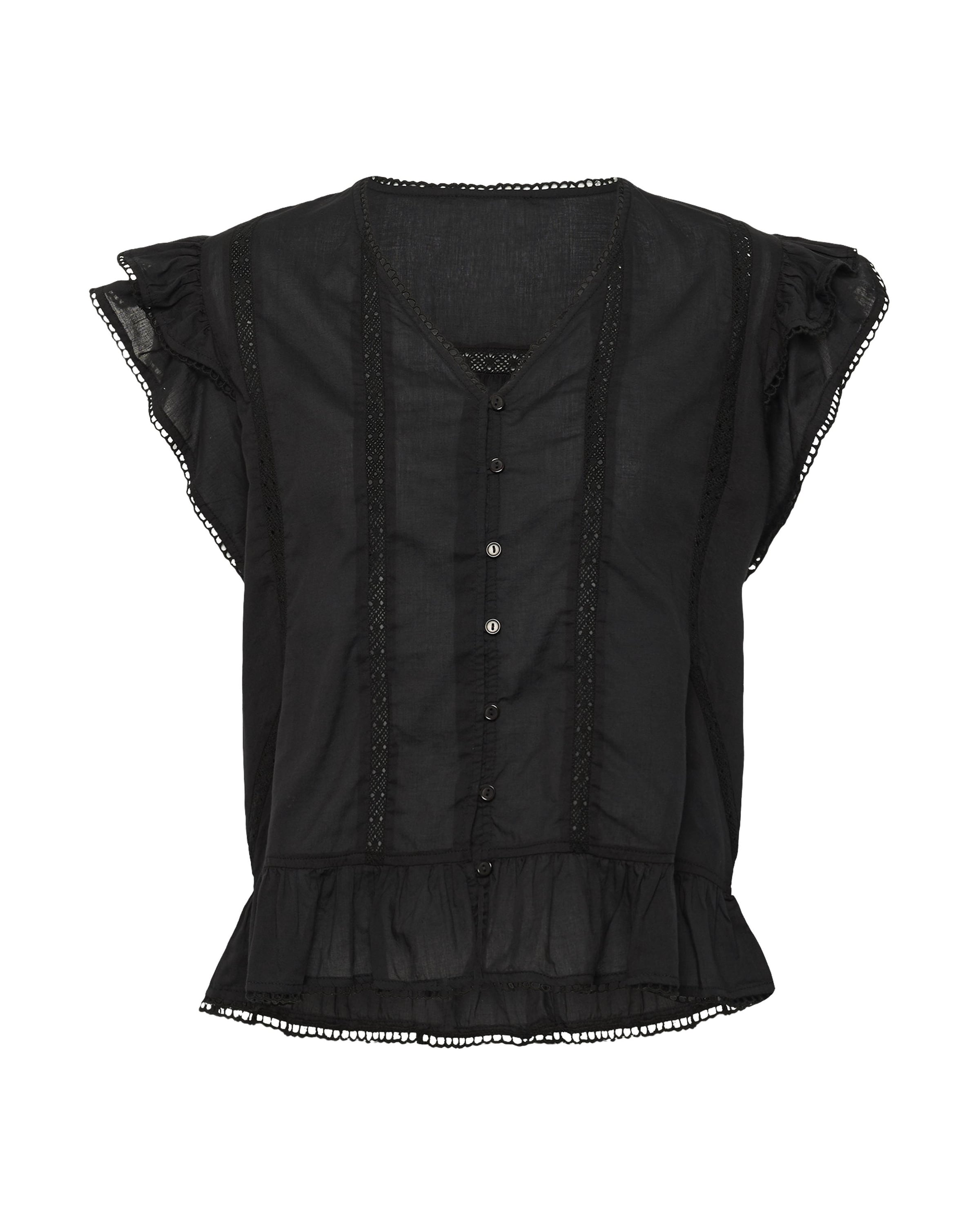 SOAKED IN LUXURY Bluse 'SLRuna' i sort: forside