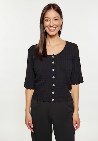 Usha Knit Cardigan in Black: front