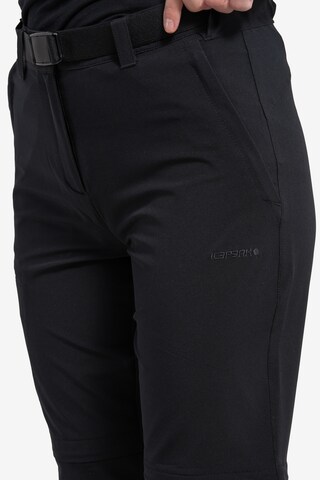 ICEPEAK Regular Outdoor trousers 'BLOCTON' in Black