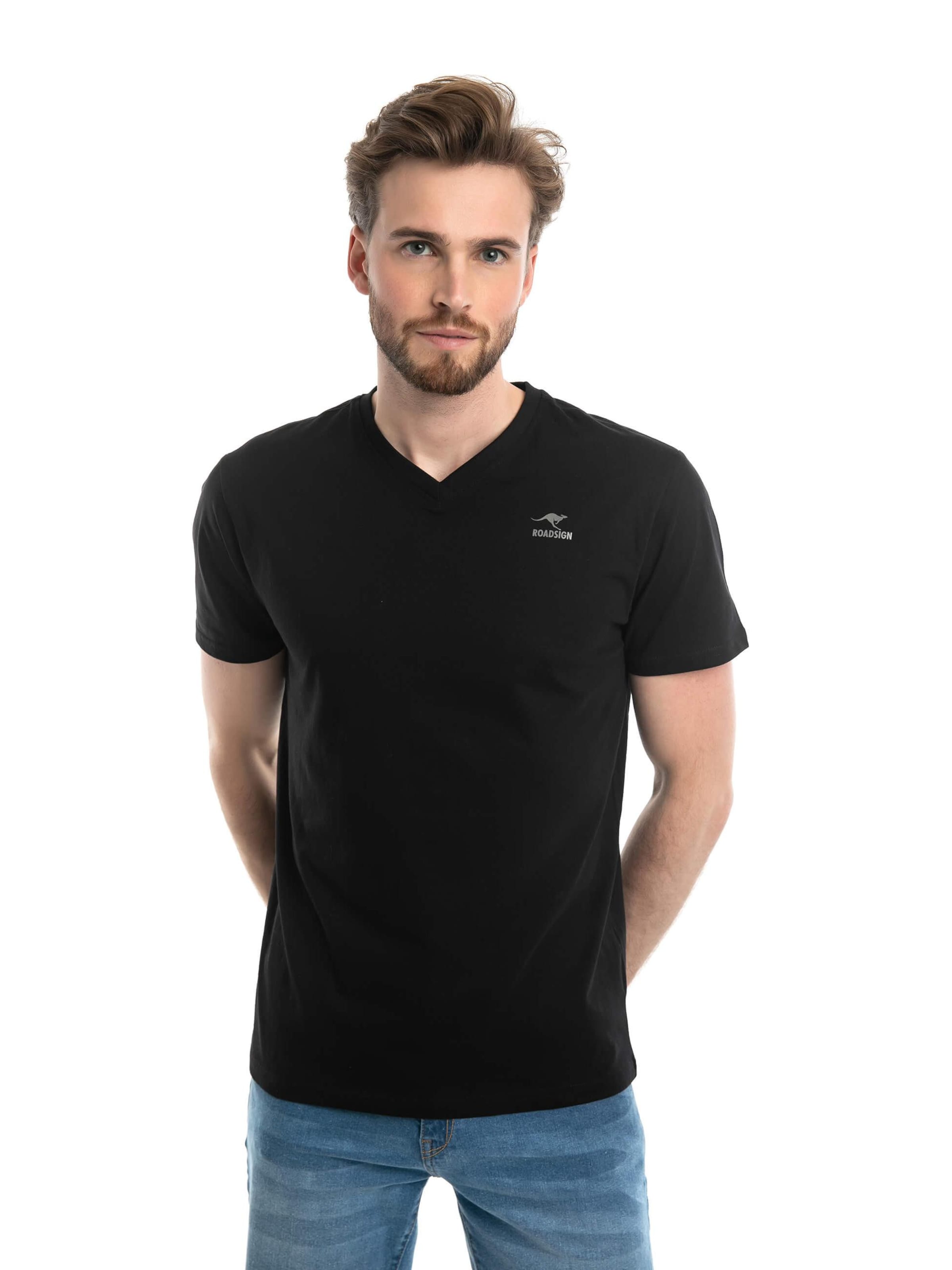 ROADSIGN australia Shirt 'T-Shirt Basic'‌‌‌ in Schwarz