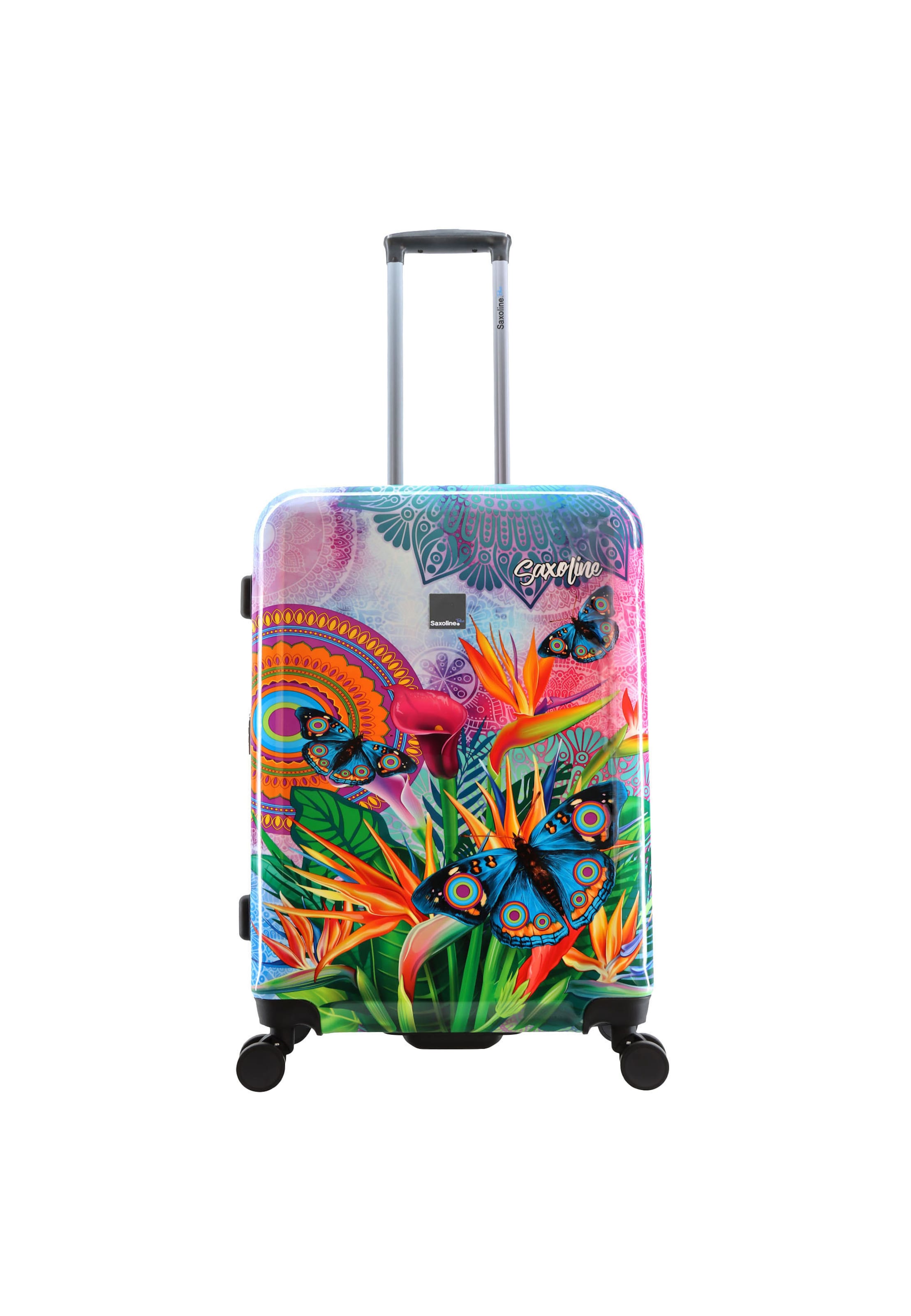 Saxoline Blue Suitcase in Mixed colors: front