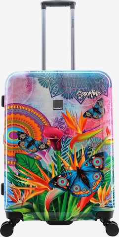 Saxoline Blue Suitcase in Mixed colors: front