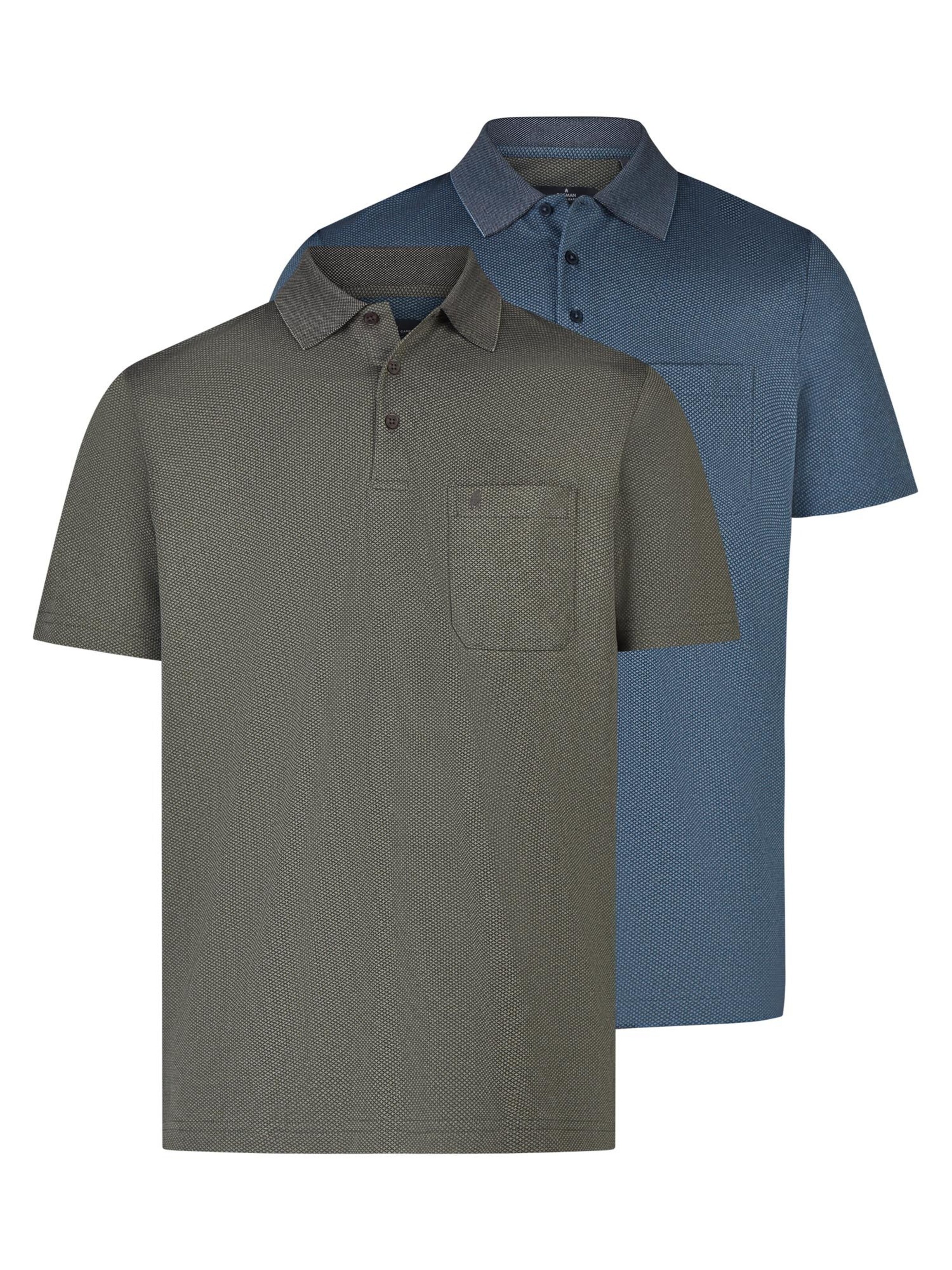 Ragman Shirt 'Basic' in Grijs: voorkant