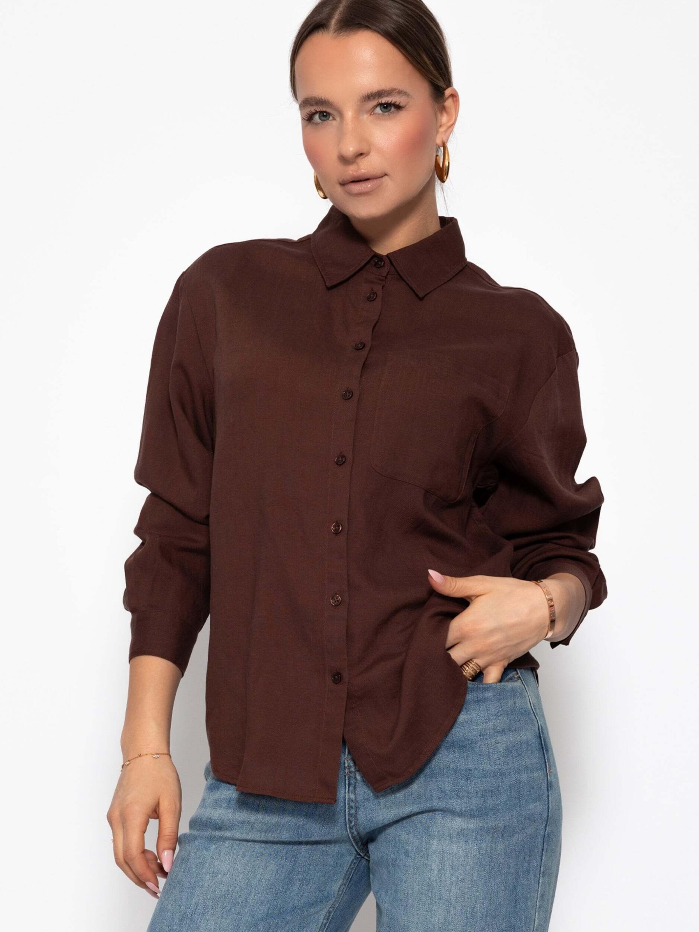 SASSYCLASSY Bluse‌‌‌‌‌‌‌‌‌ in Braun
