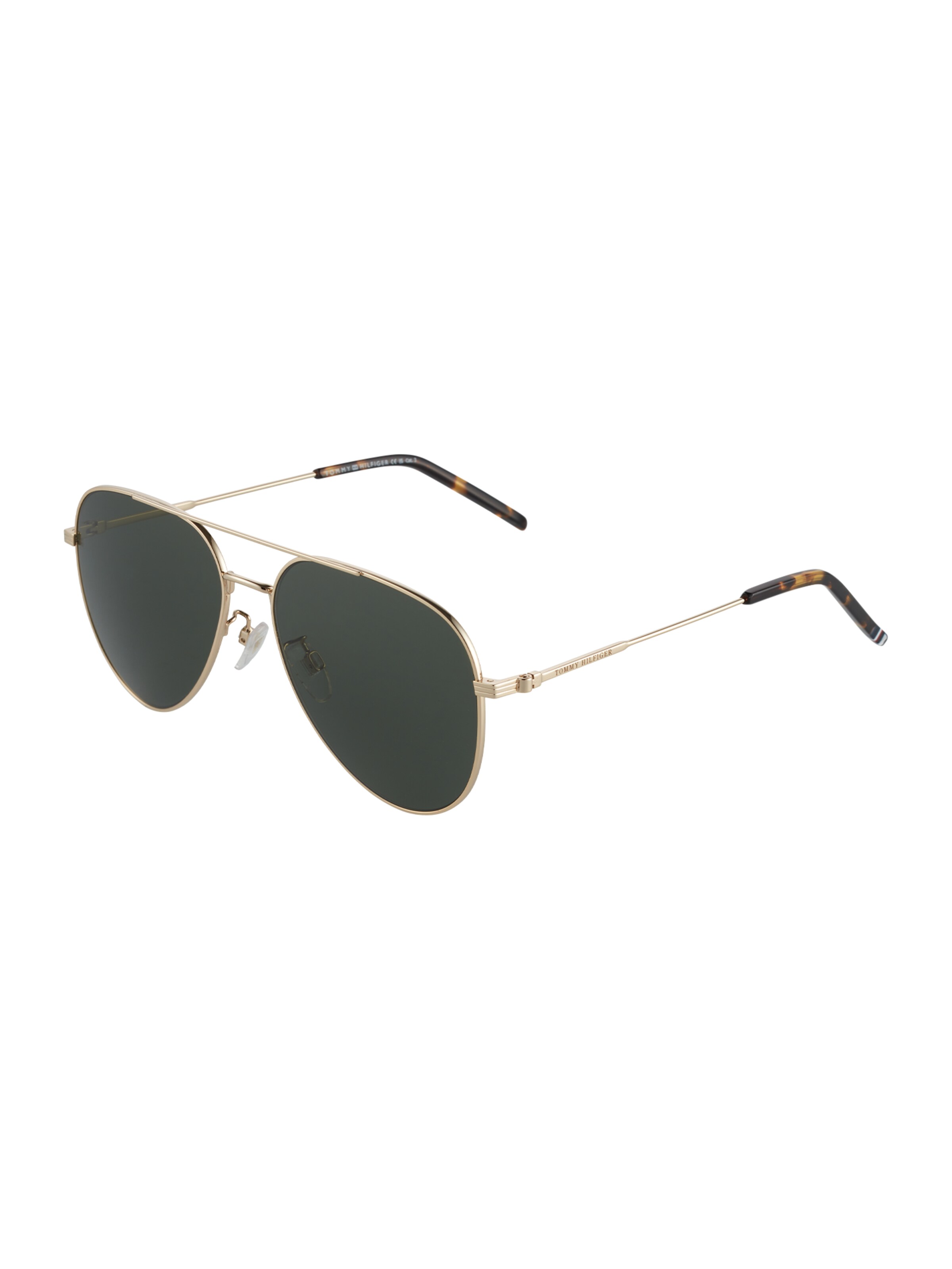 Ochelari de soare TOMMY HILFIGER pe auriu / verde pin, Vizualizare produs
