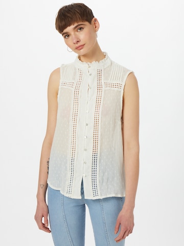 PULZ Jeans Blouse 'AITA' in Beige: front