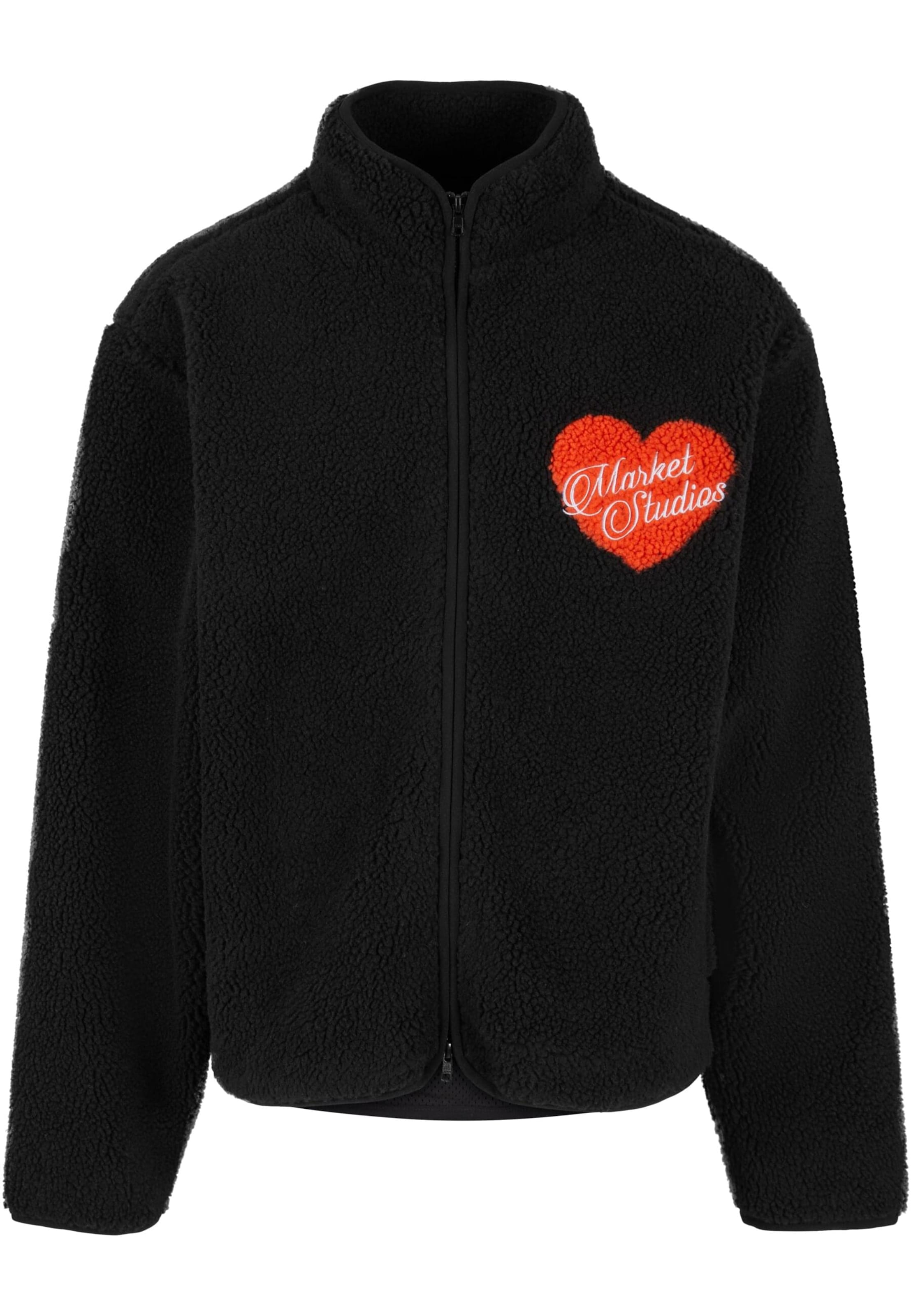 MARKET Fleecová mikina 'Betty Boop Sweetheart' – černá: přední strana