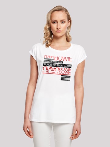 T-shirt 'David Bowie' F4NT4STIC en blanc : devant