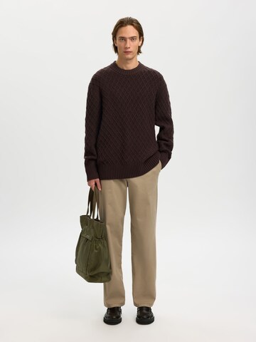 SELECTED - Jersey en marrón