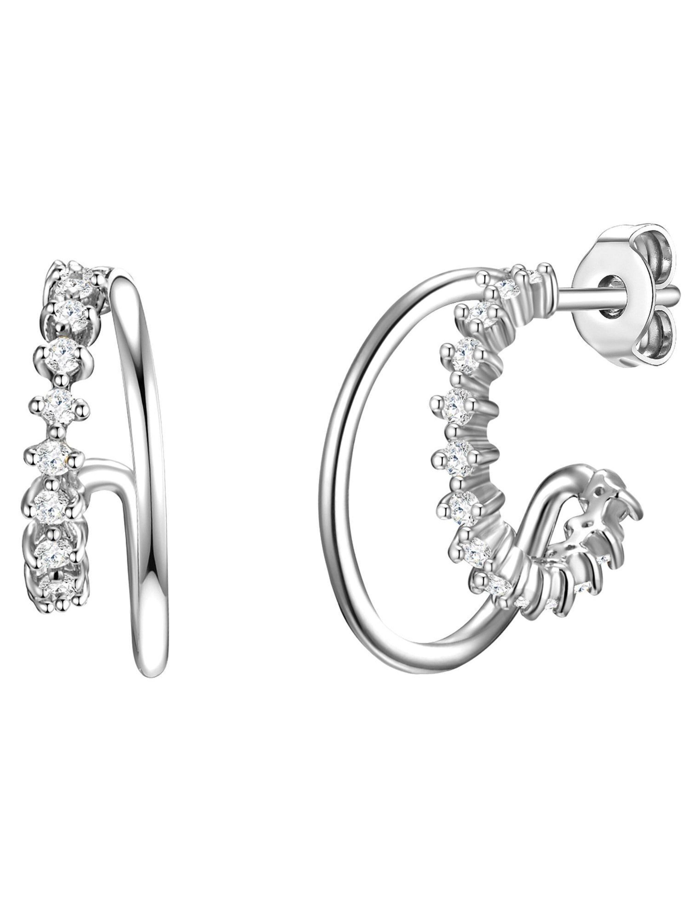 Boucles d'oreilles Glanzstücke München en argent : devant