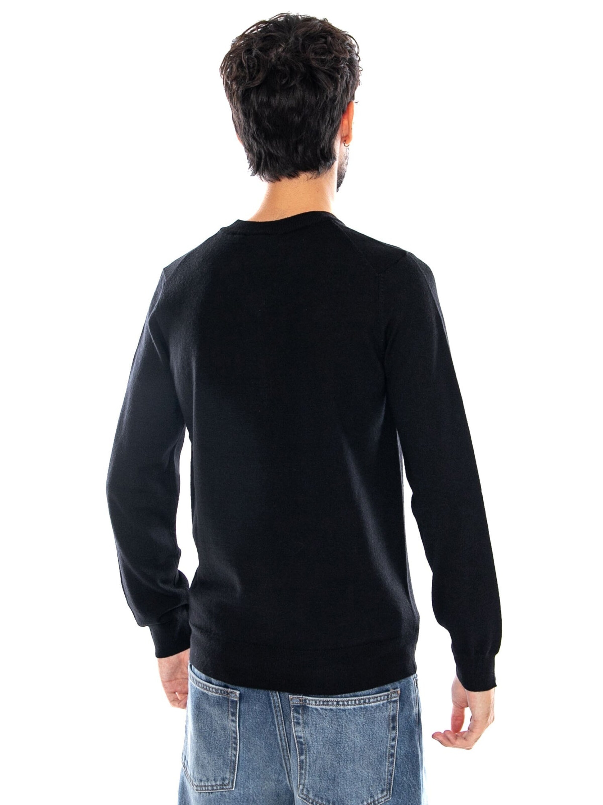 LACOSTE Sweter 'PULLOVER BLACK' w kolorze czarny