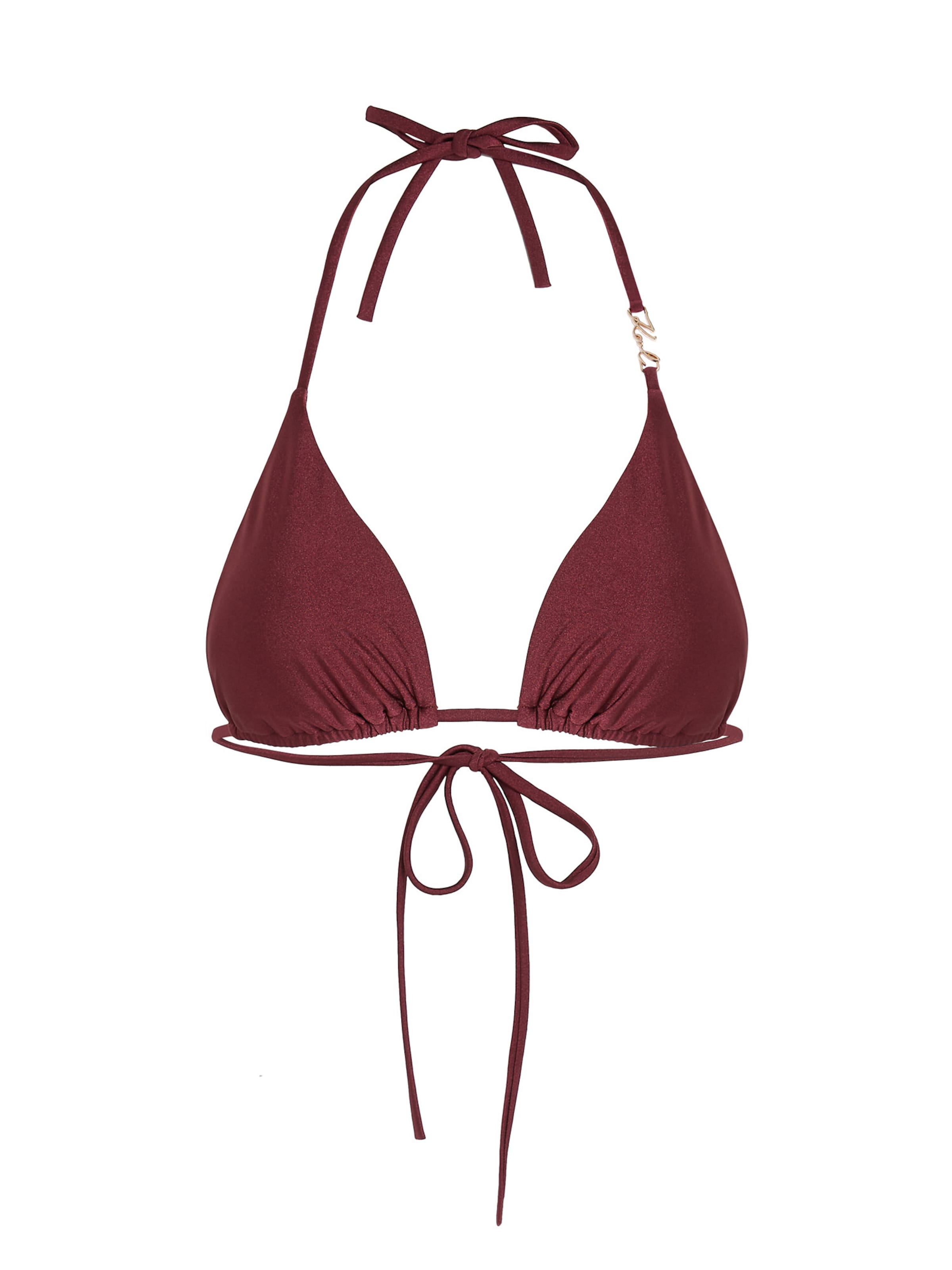 Karl Lagerfeld Τρίγωνο Τοπ μπικίνι σε κόκκινο: μπροστά