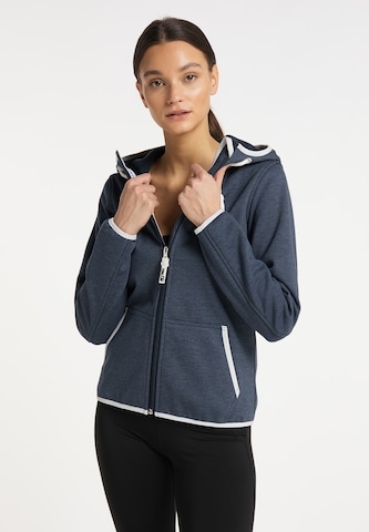 myMo ATHLSR Athletic Zip-Up Hoodie in Blue: front