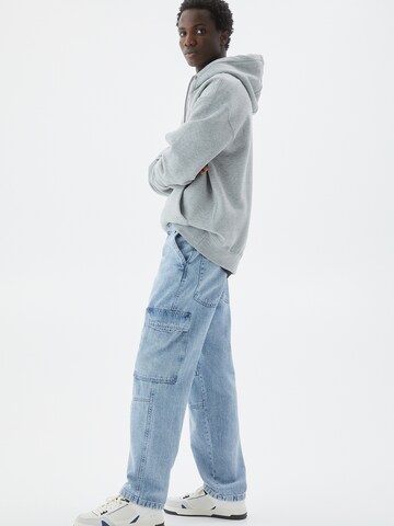 Loosefit Jeans cargo Pull&Bear en bleu