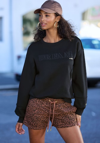 Sweat-shirt BUFFALO en noir : devant