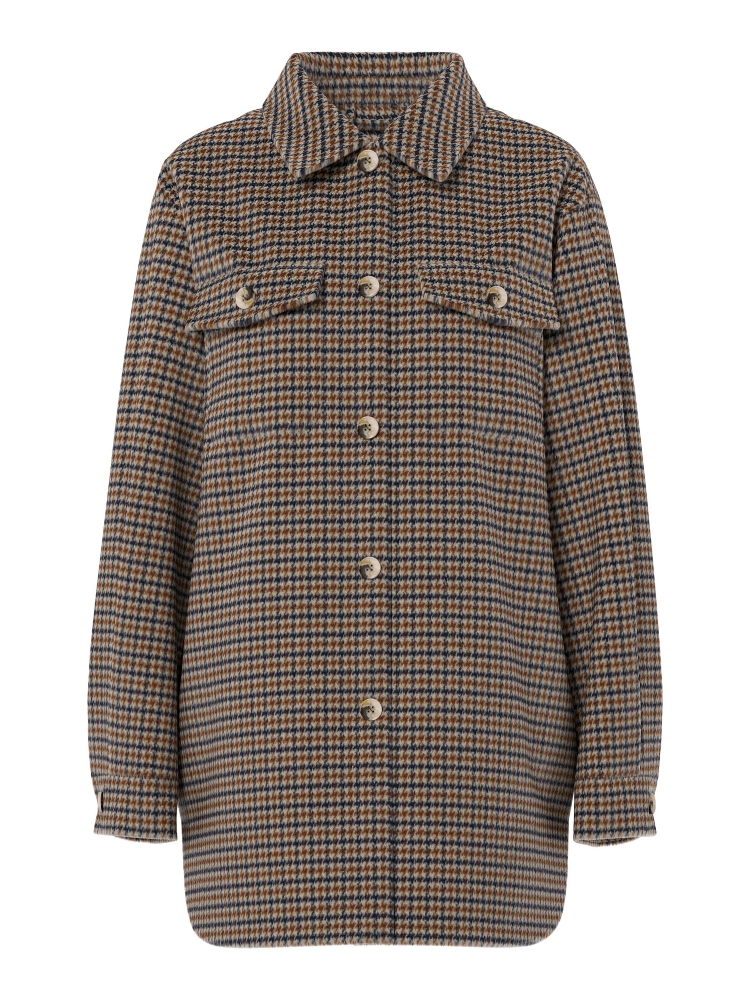 PIECES Jacke  'PCSAGA' in Grau: Vorderseite