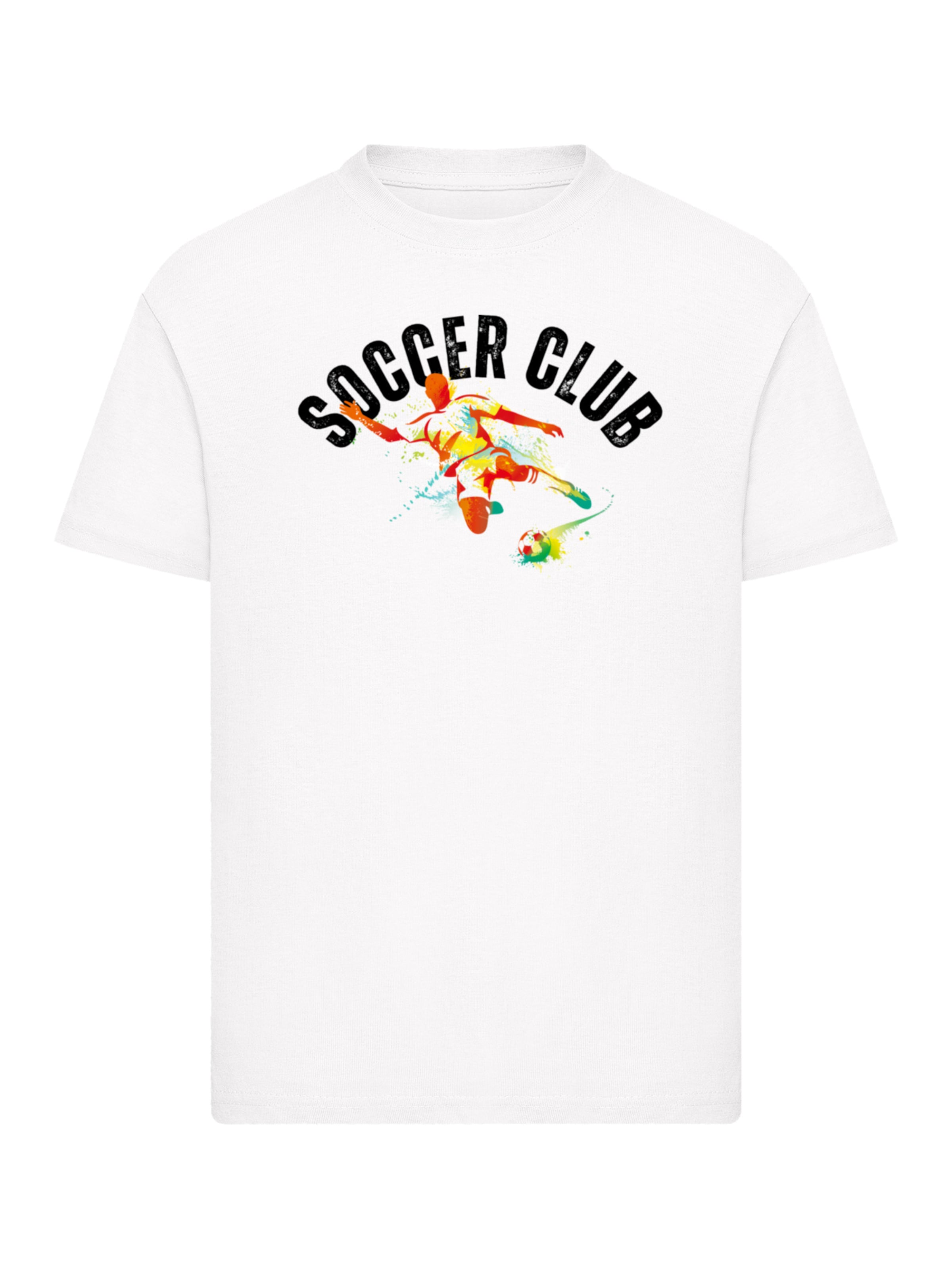 F4NT4STIC Shirt 'Soccer Club Sport Fan Artwork' in White: front