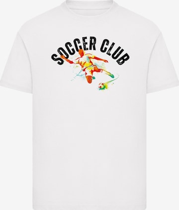 F4NT4STIC Shirt 'Soccer Club Sport Fan Artwork' in White: front