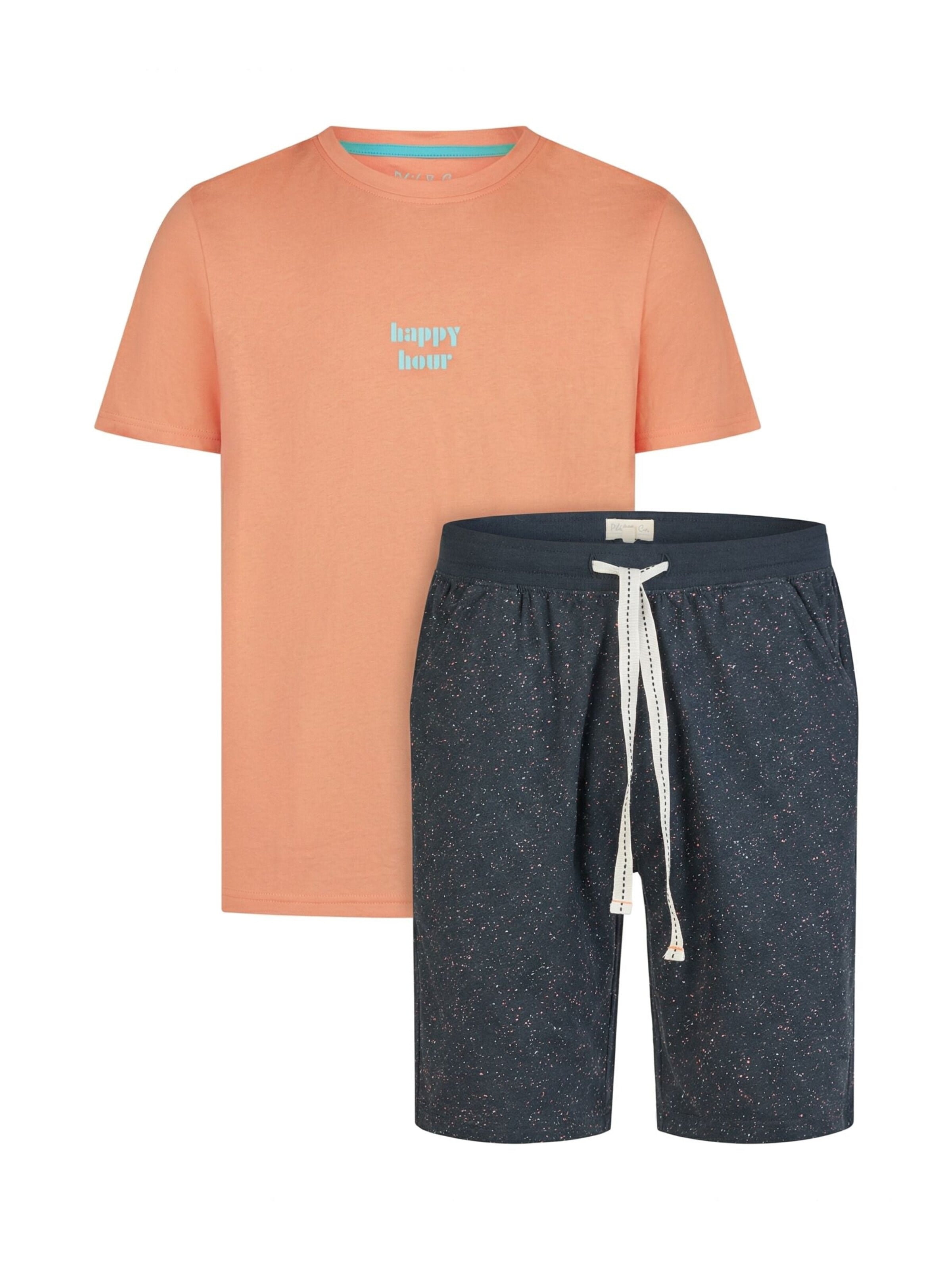 Phil & Co. Berlin Pyjama kurz‌‌ in XXL in orange, Produktansicht