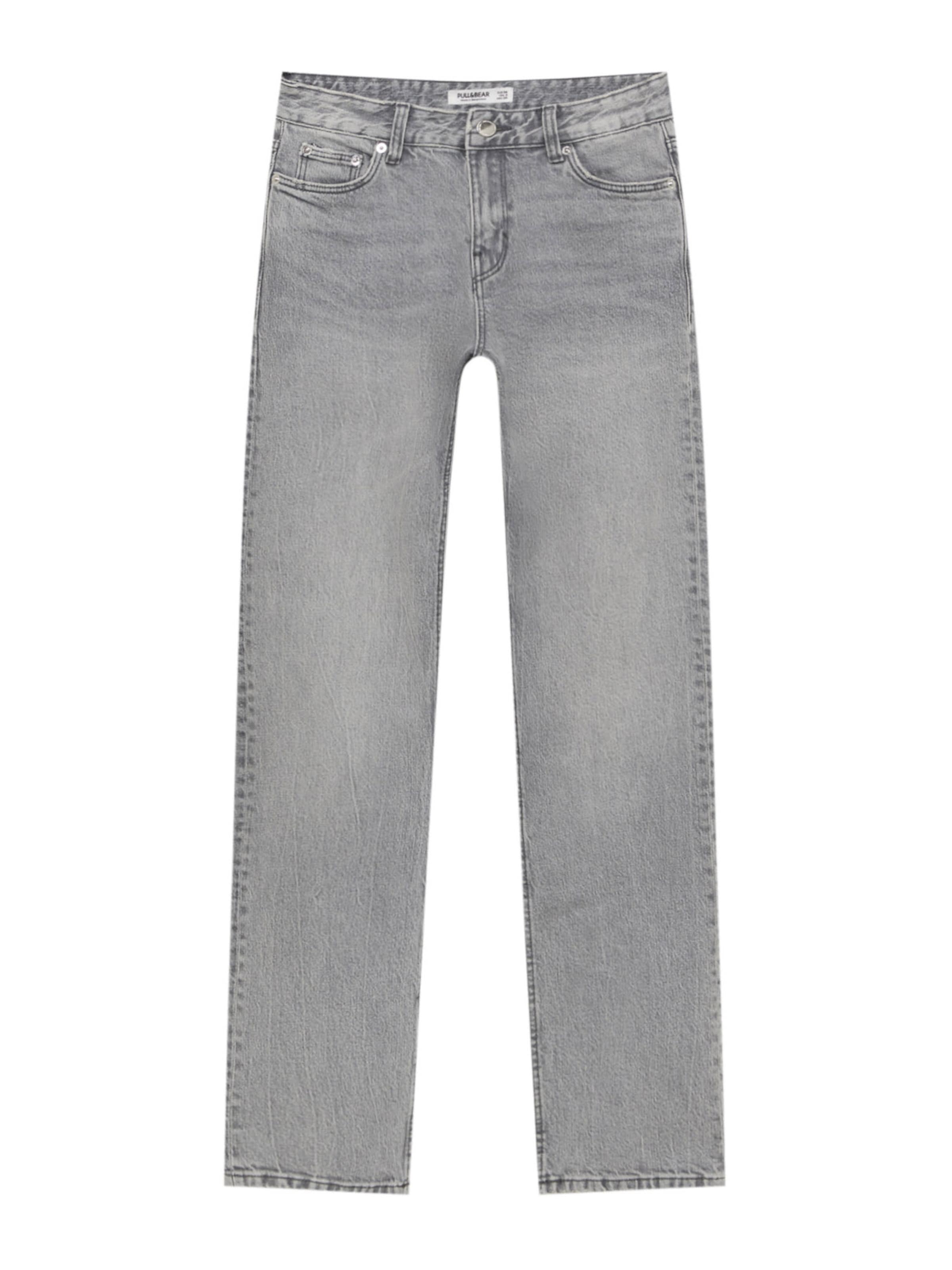 Pull&Bear Regular Jeans in Grey: front