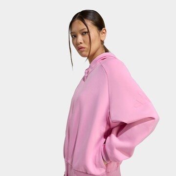 ADIDAS SPORTSWEAR Athletic Zip-Up Hoodie in Pink