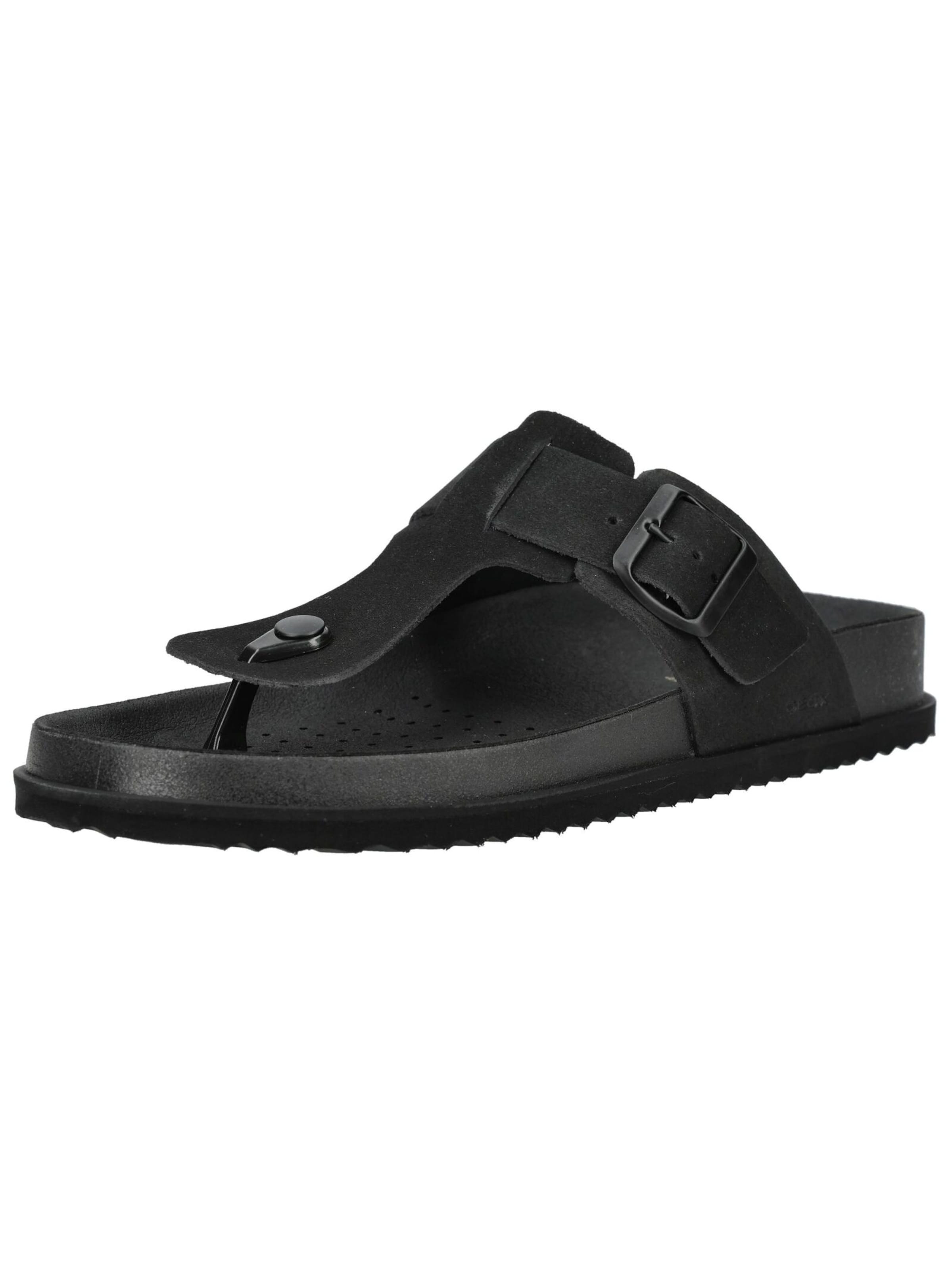 GEOX T-bar sandals in Black: front