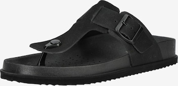 GEOX T-bar sandals in Black: front