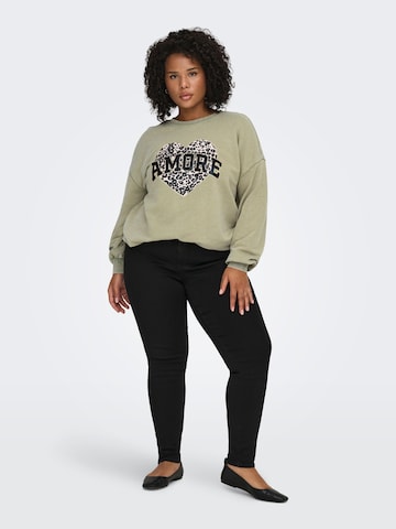 Felpa 'CARLauren' di ONLY Carmakoma in verde